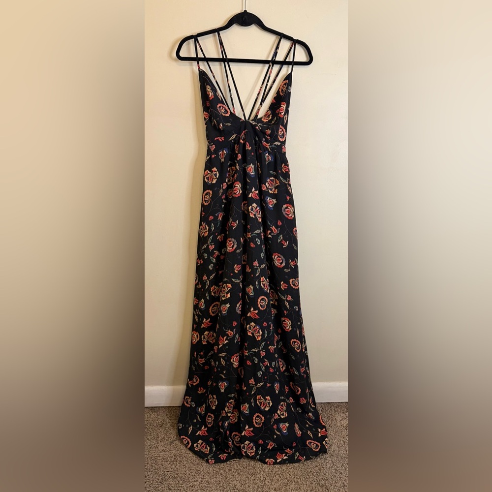 Forever 21 Black Floral Maxi Dress